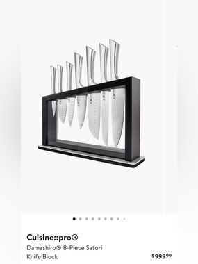 Cuisine::pro Damashiro 8-Piece Satori Knife Block - Japanese Steel Knife Set